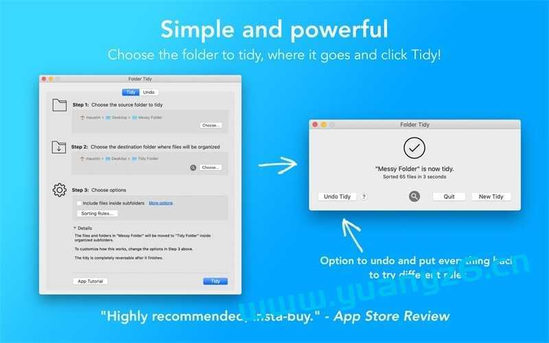 Folder Tidy for Mac v2.9.7 文件归纳整理工具