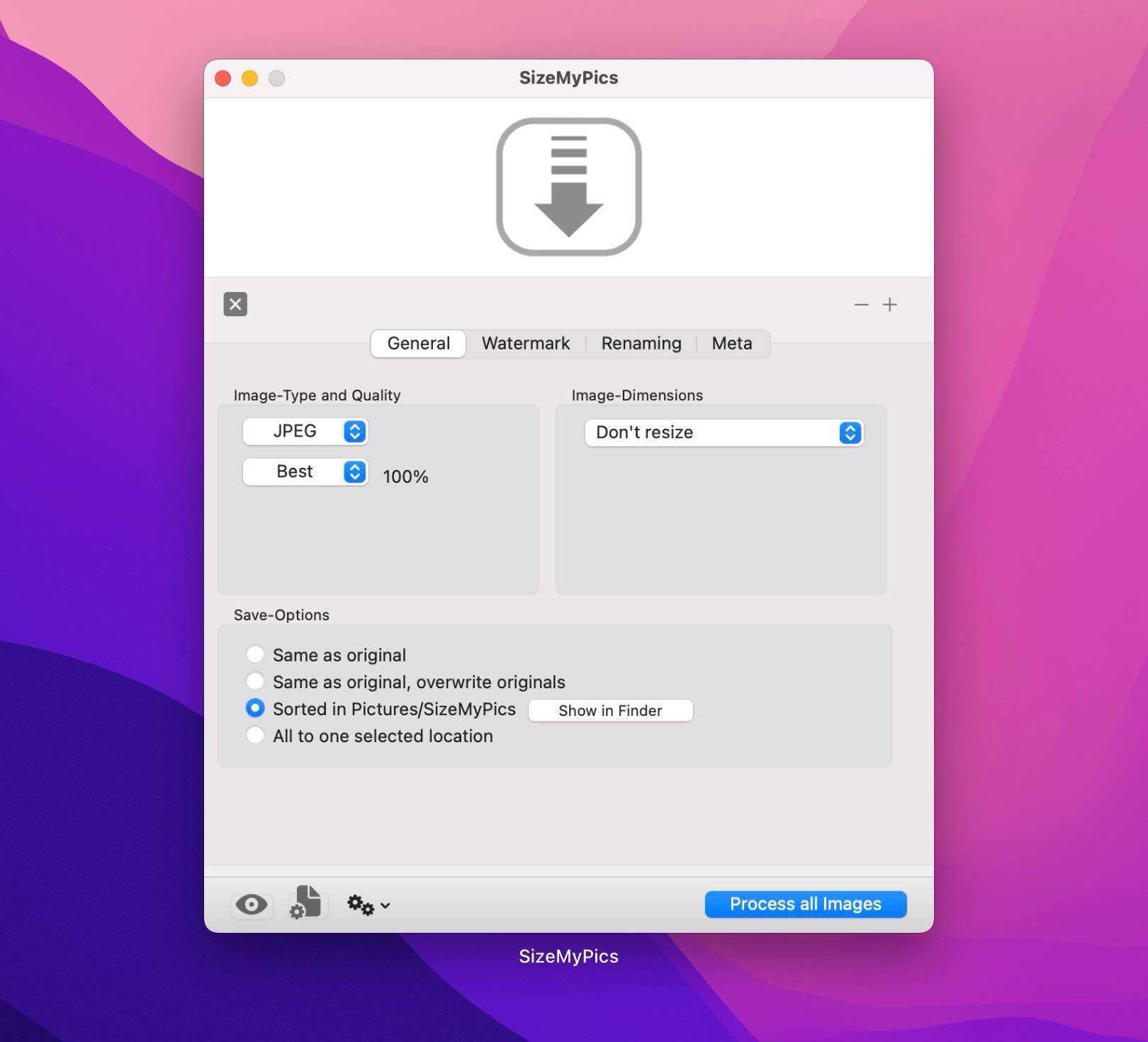 SizeMyPics for Mac v1.8.1 图片转换工具-Mac猫