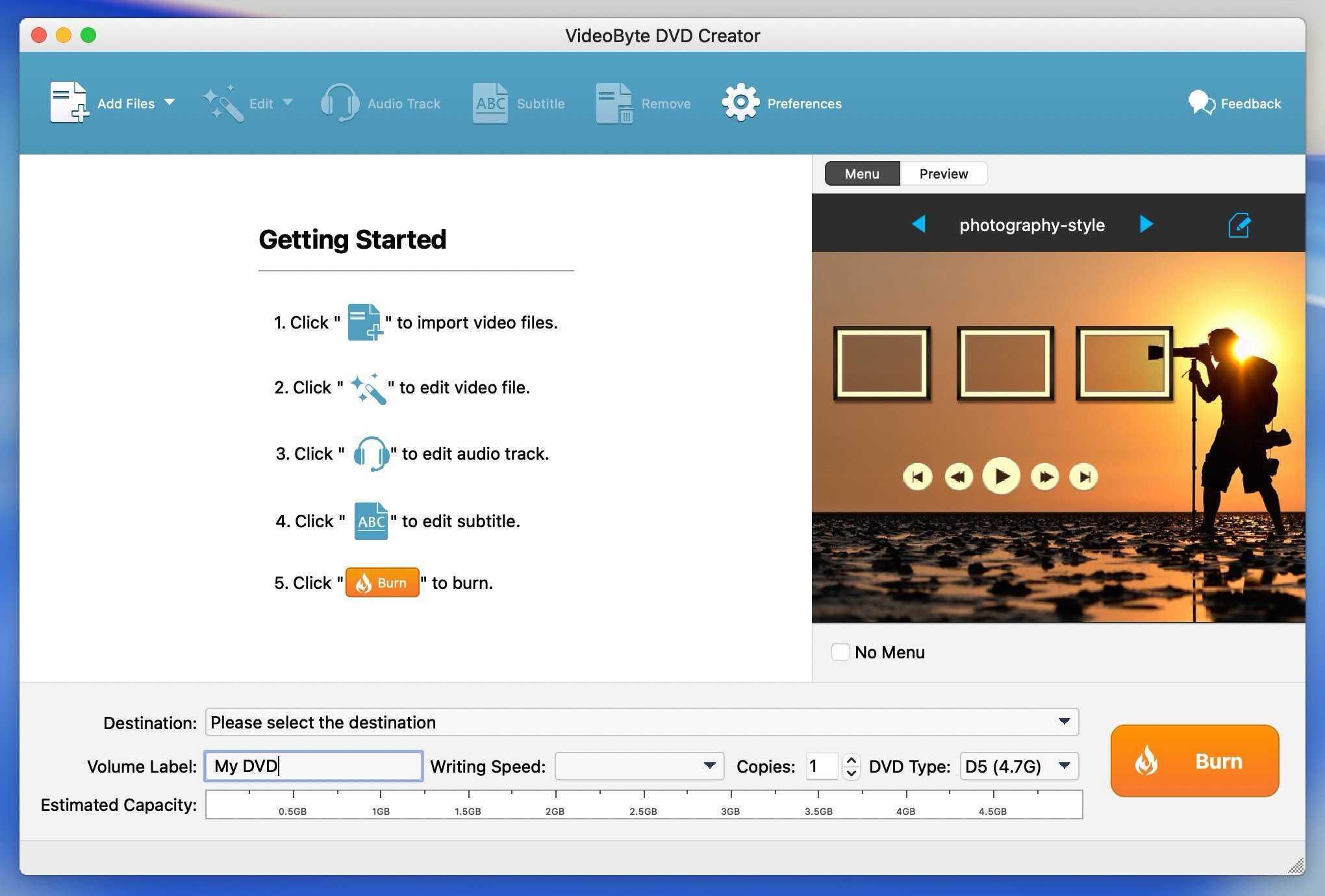VideoByte DVD Creator for Mac v5.2.32.157354 蓝光光盘刻录-Mac猫