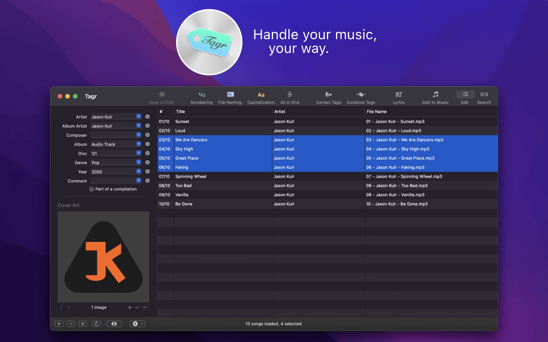 Tagr 5 for Mac v5.12.0 音频标签编辑工具
