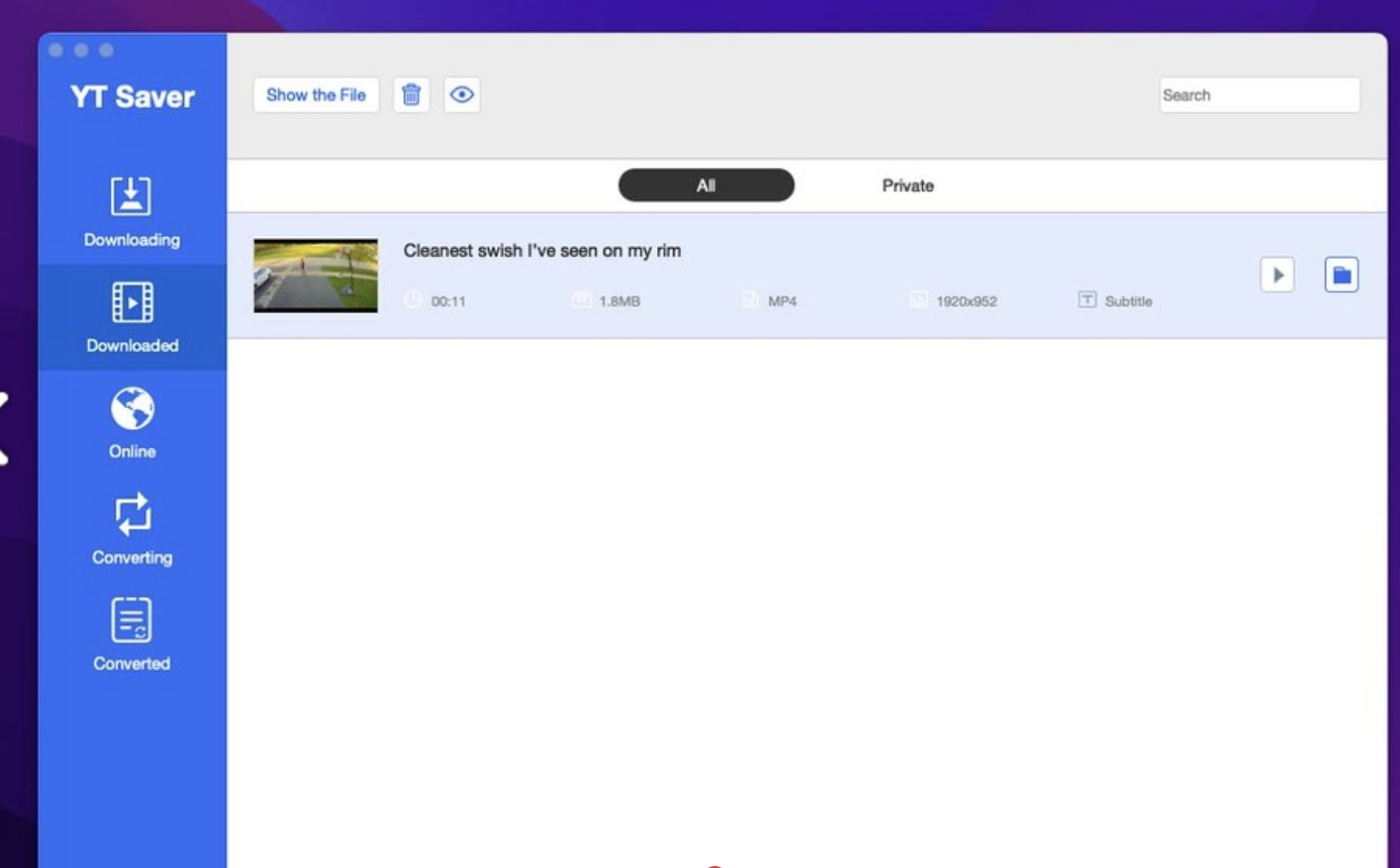 YT-Saver for Mac v10.12.0 网页视频下载工具