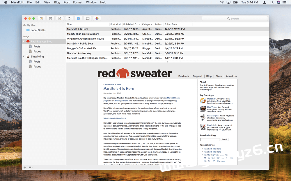 MarsEdit for Mac v5.3.12 博客写作编辑工具-Mac猫