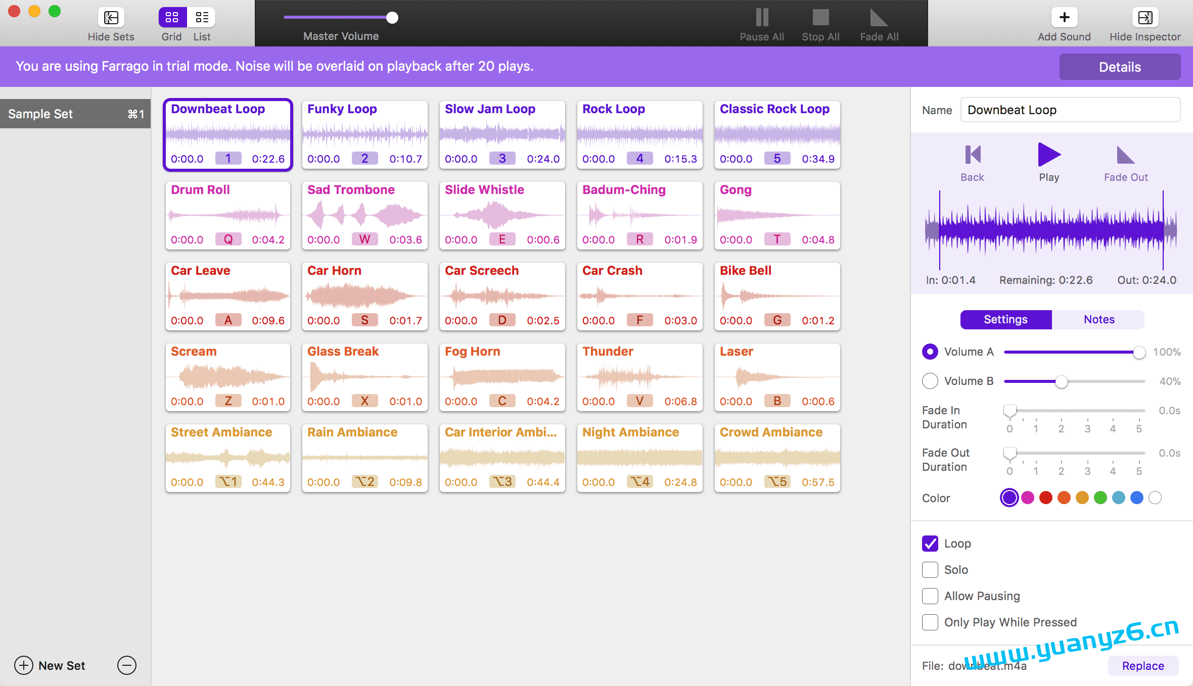 Farrago for Mac v2.1.5 音频剪辑和现场播放-Mac猫
