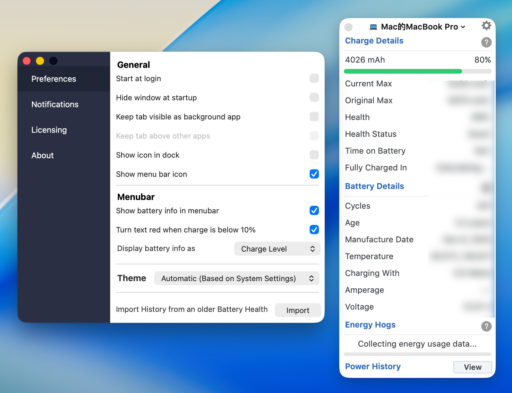 Battery Health for Mac v3.01 电池状态监测工具