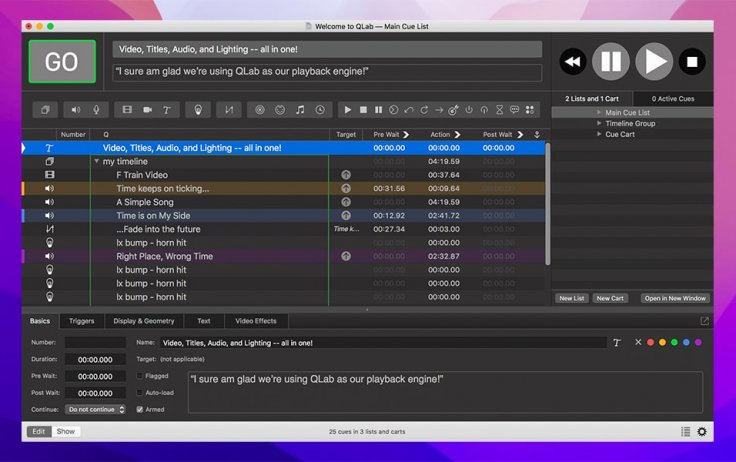 QLab Pro for Mac v5.5.10 优秀的舞台声音灯光控制工具-Mac猫