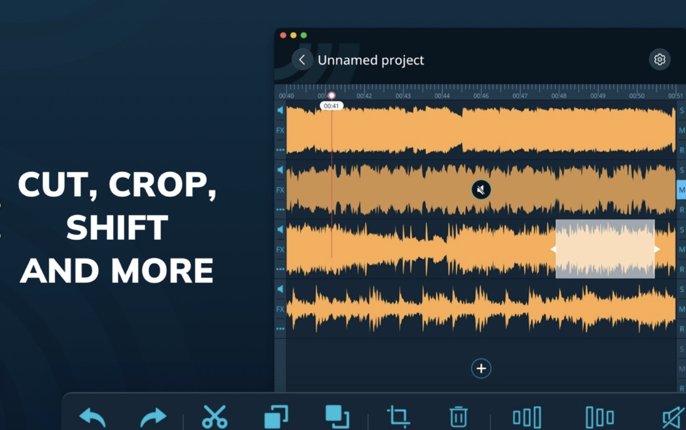Multitrack Editor for Mac v1.0.11 混音和音乐剪辑大师