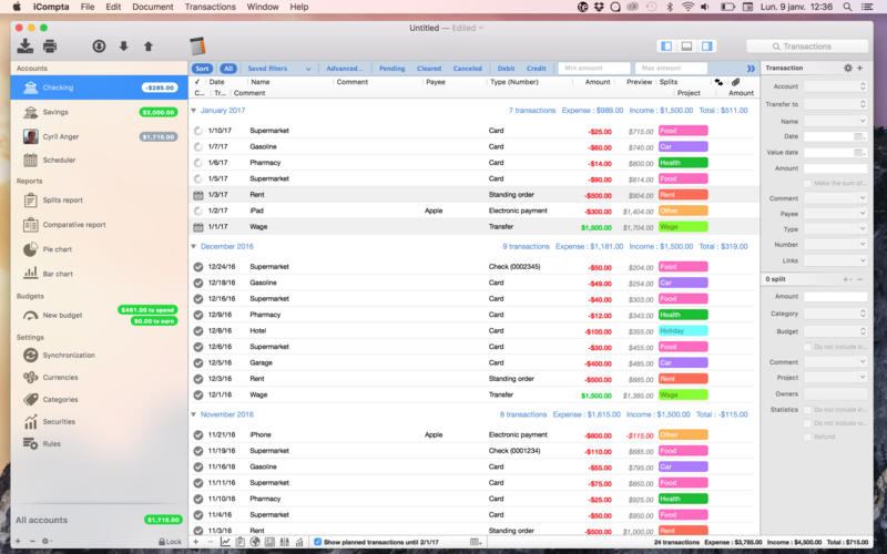 iCompta&nbsp;for Mac v6.2.2 个人理财软件-Mac猫